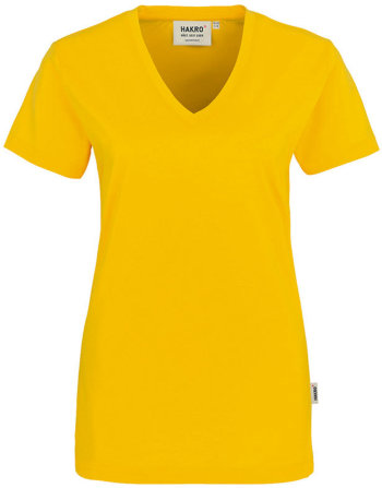 HAKRO Damen V-Shirt Classic 126, sonne HAKRO Damen V-Shirt Classic 126, sonne